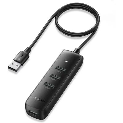 Ugreen USB-C auf 4x USB 3.0 Hub - Schwarz Ugreen USB-C auf 4x USB 3.0 Hub - Schwarz