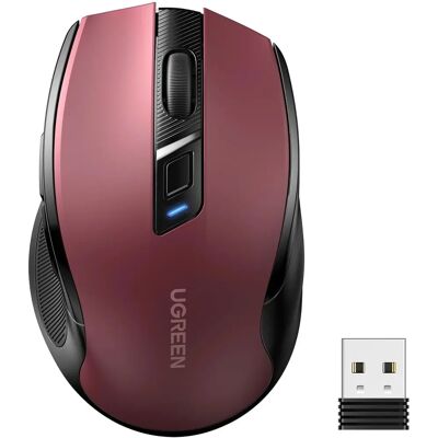 Ugreen MU006 Kabellose Maus - 4000 DPI, Bluetooth 5.0 - Rot Ugreen MU006 Kabellose Maus - 4000 DPI, Bluetooth 5.0 - Rot