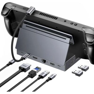 eVCom VCOM 7-in-1 - Compatível com Steam Deck - Estação de docking eVCom VCOM 7-in-1 - Compatível com Steam Deck - Estação de docking