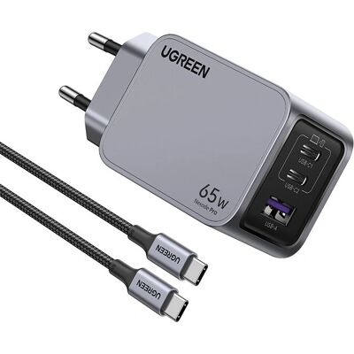 Ugreen Nexode Pro 65 W USB Ladegerät - Schnelles Laden, GaN Technologie Ugreen Nexode Pro 65 W USB Ladegerät - Schnelles Laden, GaN Technologie