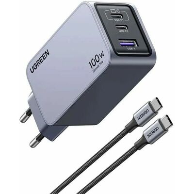 Ugreen Nexode Pro 100W 3-Port GaN Mini Schnellladegerät - Schnelles Ladegerät Ugreen Nexode Pro 100W 3-Port GaN Mini Schnellladegerät - Schnelles Ladegerät