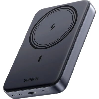 Ugreen Powerbank - Magnetisk trådløs 10000mAh - Space Gray Ugreen Powerbank - Magnetisk trådløs 10000mAh - Space Gray