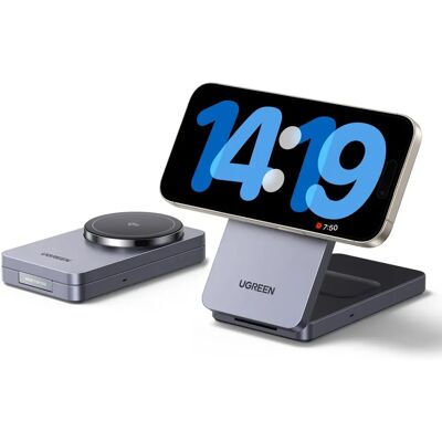 Ugreen Qi2 15w 2-i-1 Trådløs Lader Ugreen Qi2 15w 2-i-1 Trådløs Lader