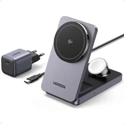 Ugreen 3-i-1 magnetisk trådløs lader - Wireless Charger Ugreen 3-i-1 magnetisk trådløs lader - Wireless Charger