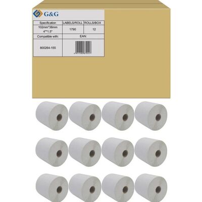 G&G Etiketten 102x38mm 12 stk - Adressetiketter G&G Etiketten 102x38mm 12 stk - Adressetiketter