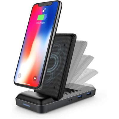 HYPER HyperDrive 7,5W Caricatore wireless USB-C Hub HYPER HyperDrive 7,5W Caricatore wireless USB-C Hub
