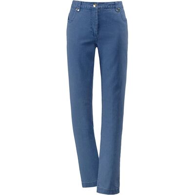 Fair Lady Bleichte Blue Baumwolle Elasthan Gerade Jeans - Jeans Fair Lady Bleichte Blue Baumwolle Elasthan Gerade Jeans - Jeans