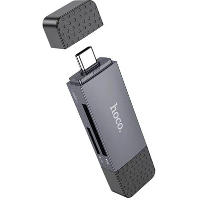 HOCO - HB45 - Gris - USB-C - Lecteur de cartes - Publicité HOCO - HB45 - Gris - USB-C - Lecteur de cartes - Publicité