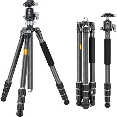 K&F Concept Szénszálas Kameraállvány - 12kg teherbírás - 360° panoráma - Könnyű K&F Concept Szénszálas Kameraállvány - 12kg teherbírás - 360° panoráma - Könnyű