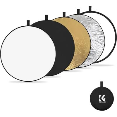 K&F Concept - KF18-0001 - 56cm - 5-in-1 - Körkörös reflektor K&F Concept - KF18-0001 - 56cm - 5-in-1 - Körkörös reflektor