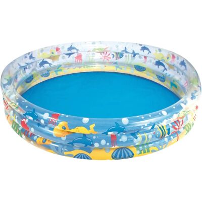 Bestway Kinderschwimmbecken - Aufblasbarer 3-Ring Pool - 152x30 cm Bestway Kinderschwimmbecken - Aufblasbarer 3-Ring Pool - 152x30 cm