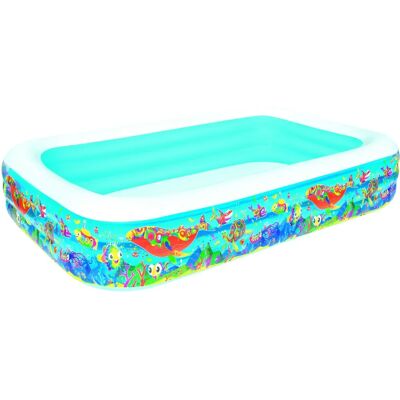 Bestway 54121 Opblaasbare Zwembad - Rechthoekig 305x183x56cm voor gezin Bestway 54121 Opblaasbare Zwembad - Rechthoekig 305x183x56cm voor gezin