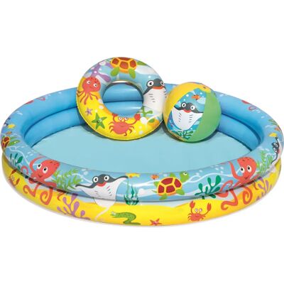 Bestway 51124 Basen dla Dzieci - Średnica 122cm, Wysokość 20cm, 137L Bestway 51124 Basen dla Dzieci - Średnica 122cm, Wysokość 20cm, 137L