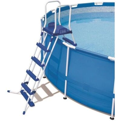 Scala piscina Bestway - Gradini in plastica 132 cm, struttura in metallo Scala piscina Bestway - Gradini in plastica 132 cm, struttura in metallo