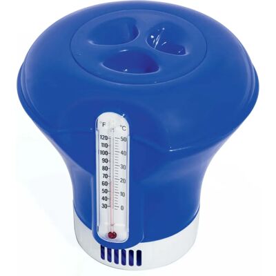Bestway 58209 - Zwembadaccessoire - Verstelbare drijvende chloordispenser met thermometer Bestway 58209 - Zwembadaccessoire - Verstelbare drijvende chloordispenser met thermometer