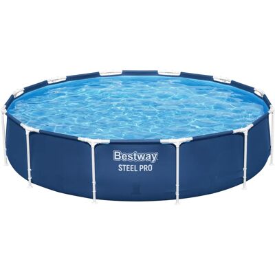Bestway Steel Pro Buitenzwembad - Rond 6473L - Blauw Bestway Steel Pro Buitenzwembad - Rond 6473L - Blauw