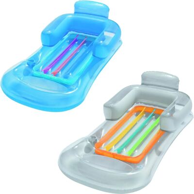 Bestway 43028 Blå Vinyl Flydende Lounge - Float Bestway 43028 Blå Vinyl Flydende Lounge - Float