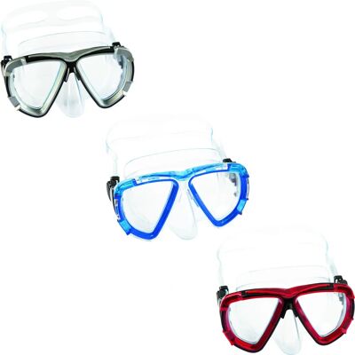 Bestway 22052 Tauchmaske - Polycarbonat Schwarz, Blau, Rot für Erwachsene Bestway 22052 Tauchmaske - Polycarbonat Schwarz, Blau, Rot für Erwachsene