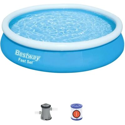 Bestway Inflatable 12ft Family Pool - Durable with Filter Pump Bestway Inflatable 12ft Family Pool - Durable with Filter Pump