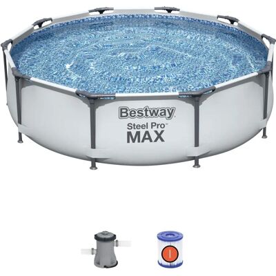 Bestway Steel Pro Max 305 x 76 cm - Piscine Ronde - PVC - Publicité Bestway Steel Pro Max 305 x 76 cm - Piscine Ronde - PVC - Publicité