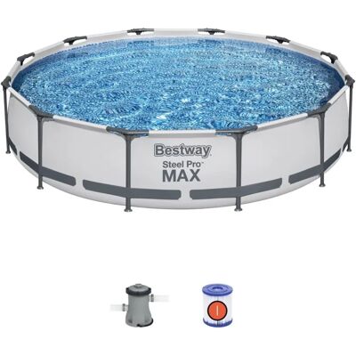 Bestway Steel Pro Frame Pool 12ft x 30 Inch - Swimming Pool Bestway Steel Pro Frame Pool 12ft x 30 Inch - Swimming Pool
