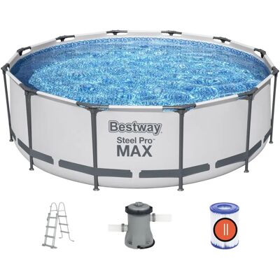Bazén Steel Pro MAX 366x100cm s Filtrační Pumpou a Schody Bazén Steel Pro MAX 366x100cm s Filtrační Pumpou a Schody