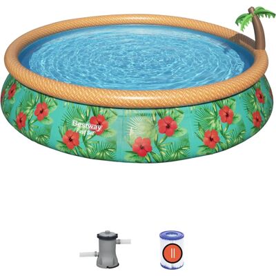 Piscine Gonflable Bestway 15FT avec Pompe de Filtration et Douche Intégrée - Piscine Gonflable - Publicité Piscine Gonflable Bestway 15FT avec Pompe de Filtration et Douche Intégrée - Piscine Gonflable - Publicité