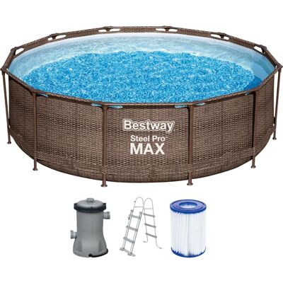 Rodinná bazén Bestway - Steel Pro Max Decor Ratan 366x100cm - Rodinná bazén Rodinná bazén Bestway - Steel Pro Max Decor Ratan 366x100cm - Rodinná bazén