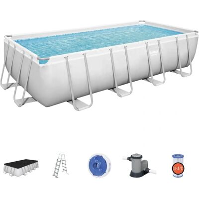 Bestway Power Steel Rechteckpool 549x274x122cm - Robust, Schnellaufbau Bestway Power Steel Rechteckpool 549x274x122cm - Robust, Schnellaufbau