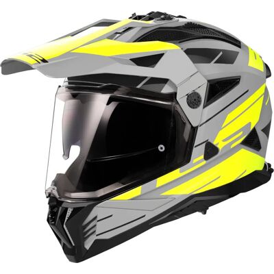 LS2 MX702 Pioneer II - Namib grigio opaco/giallo/nero LS2 MX702 Pioneer II - Namib grigio opaco/giallo/nero