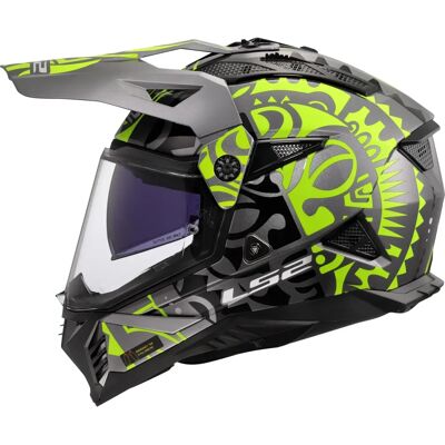 Casco Cross LS2 MX702 Pioneer II Giallo Fluorescente Casco Cross LS2 MX702 Pioneer II Giallo Fluorescente