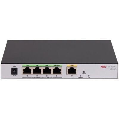 Hikvision - DS-3WG105GP-SI - Svart - Grå - Router Hikvision - DS-3WG105GP-SI - Svart - Grå - Router