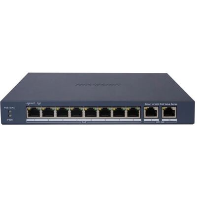 Hikvision - DS-3E1310P-EI/M - 8 porte PoE - 2 GbE Hikvision - DS-3E1310P-EI/M - 8 porte PoE - 2 GbE
