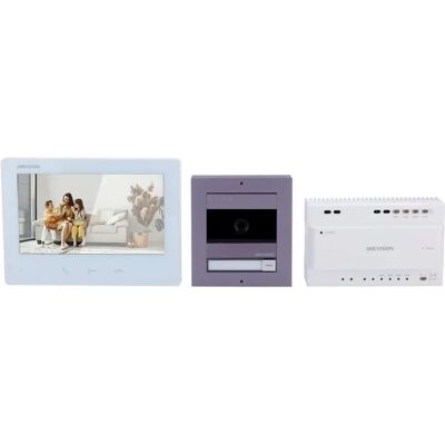 Hikvision alumiininen videointercom-setti - 2 MP, Wi-Fi, Kosketusnäyttö - IP65/IPK8 Hikvision alumiininen videointercom-setti - 2 MP, Wi-Fi, Kosketusnäyttö - IP65/IPK8