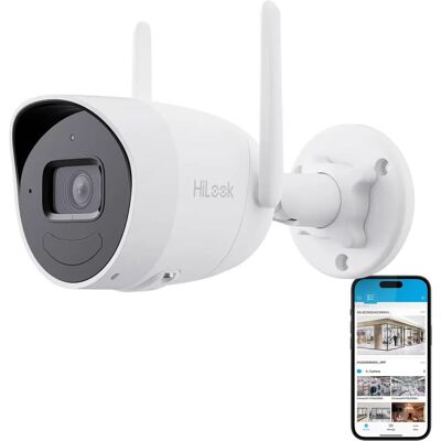 Hikvision HiLook IPC-B140HA-D/W(W) 4 MP WLAN Sicherheitskamera - IP66 Hikvision HiLook IPC-B140HA-D/W(W) 4 MP WLAN Sicherheitskamera - IP66