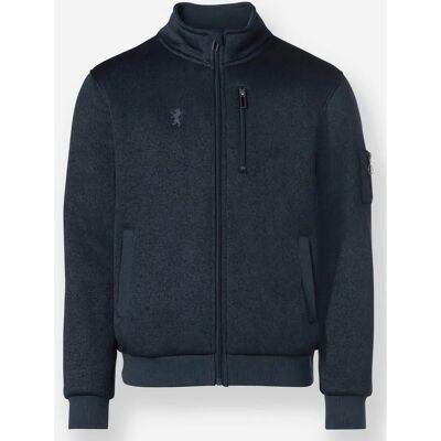 Marco Donati Dunkelblau Melierte Fleecejacke - Herren - 60/62 Marco Donati Dunkelblau Melierte Fleecejacke - Herren - 60/62