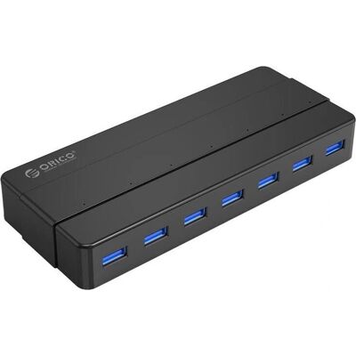 Hub USB 3.0 Orico 7-portowy - Czarny - USB-A, stacja dokująca Hub USB 3.0 Orico 7-portowy - Czarny - USB-A, stacja dokująca