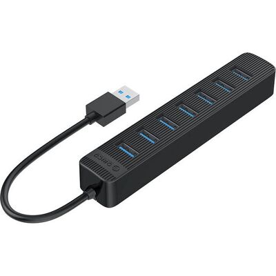 Orico USB Hub Adapter - 7 Port, Fekete, Kompakt Orico USB Hub Adapter - 7 Port, Fekete, Kompakt