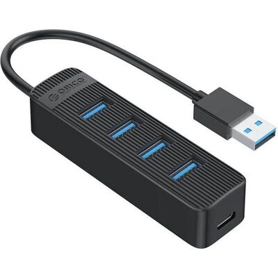 Orico USB Hub Adapter - 4 Ports, Schwarz, USB 3.0 Orico USB Hub Adapter - 4 Ports, Schwarz, USB 3.0