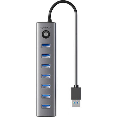 Orico CL7U USB-C 7x USB 3.0 Hub Adapter - Grau Orico CL7U USB-C 7x USB 3.0 Hub Adapter - Grau