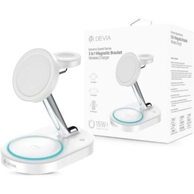 DEVIA - Extreme Speed 3in1 - Suport Magnetic - Încărcător Wireless DEVIA - Extreme Speed 3in1 - Suport Magnetic - Încărcător Wireless