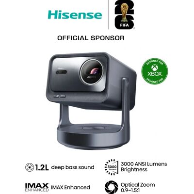 Hisense C2TUK-ULTRA 3000 ANSI lumens UHD 4K Data Projector - Up to 300" Hisense C2TUK-ULTRA 3000 ANSI lumens UHD 4K Data Projector - Up to 300"