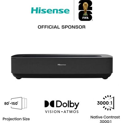 Hisense Laser TV PL2 Projecteur Laser 4K UHD - Noir - Publicité Hisense Laser TV PL2 Projecteur Laser 4K UHD - Noir - Publicité