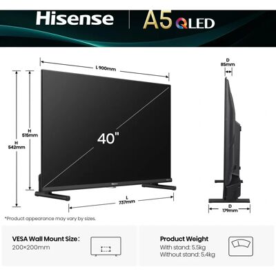 Hisense 40A5Q - Έξυπνη QLED Full HD τηλεόραση 40 ιντσών Hisense 40A5Q - Έξυπνη QLED Full HD τηλεόραση 40 ιντσών