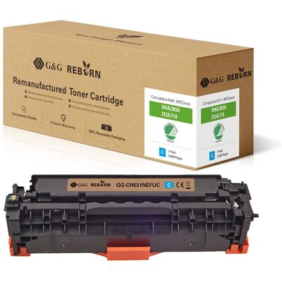 G&G Cyan Toner 304A 305A 312A 718C - Tonerkartusche G&G Cyan Toner 304A 305A 312A 718C - Tonerkartusche