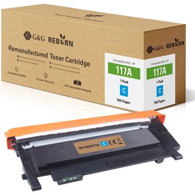 G&G Toner Cyan - Reborn compatible pour HP 117A - 700 pages - Publicité G&G Toner Cyan - Reborn compatible pour HP 117A - 700 pages - Publicité