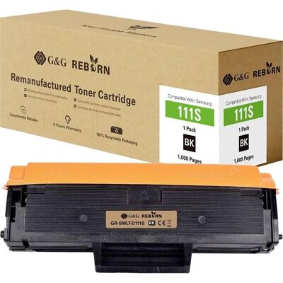 G&G Cartouche de toner Samsung MLT-D111S - Noir Reconditionné - Publicité G&G Cartouche de toner Samsung MLT-D111S - Noir Reconditionné - Publicité