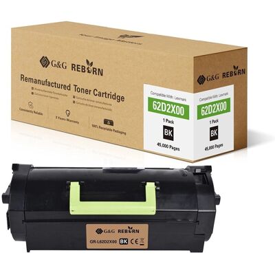 Cartouche de toner G&G 622X / 62D2X00 - Noir - Toner laser Cartouche de toner G&G 622X / 62D2X00 - Noir - Toner laser