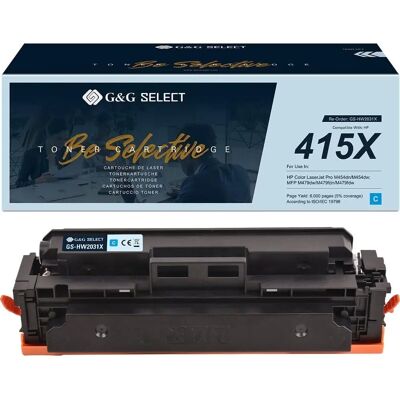 Toner Cyan G&G W2031X - Compatible HP 415X - Haute Qualité - Publicité Toner Cyan G&G W2031X - Compatible HP 415X - Haute Qualité - Publicité