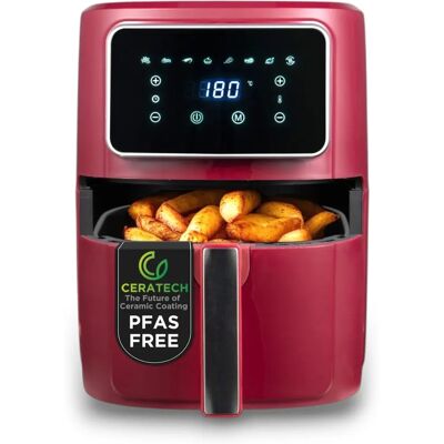 Bergner Heißluftfritteuse 6,9L 1800W Rot - Heißluftfritteuse Bergner Heißluftfritteuse 6,9L 1800W Rot - Heißluftfritteuse